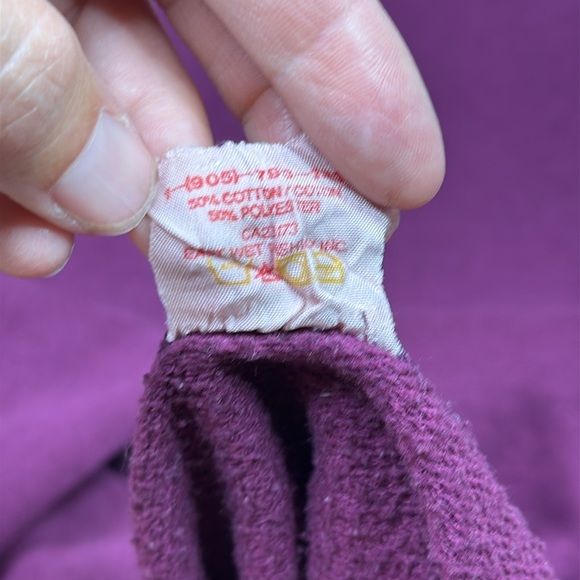 Vintage Northern Nights Burgundy Long Night Shirt XL - Picture 7 of 10